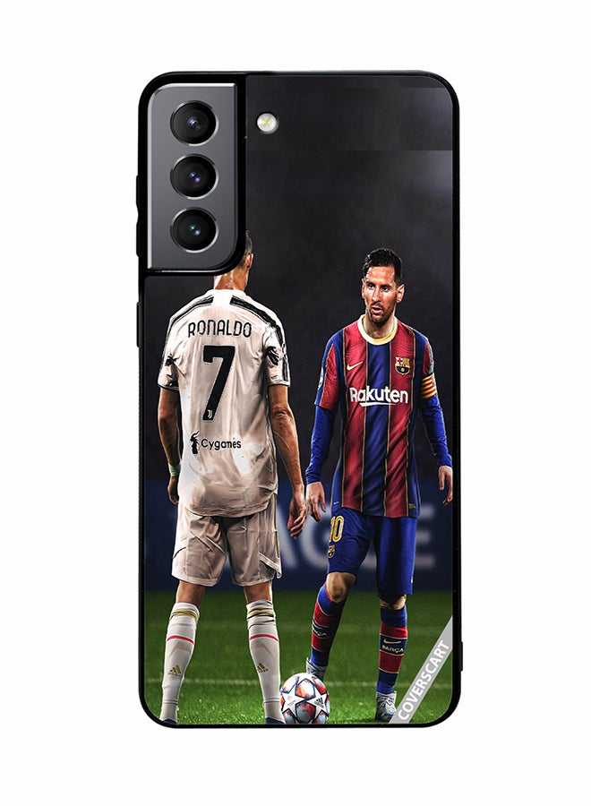 COVERSCART Protective Case Cover For Samsung Galaxy S21 Plus 5G Messi Vs Ronaldo Design Multicolour