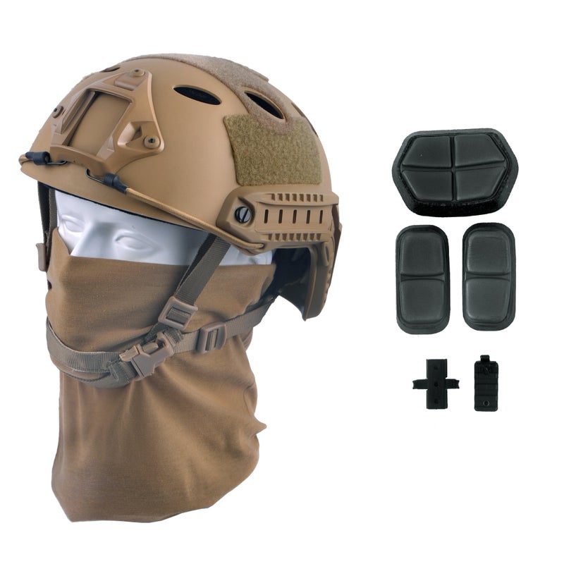 LOOGU Fast PJ Base Jump Tactical Helmet for Airsoft with 12-in-1 Headwear - Image 1