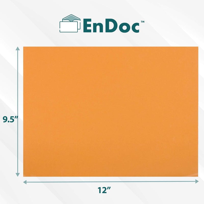 EnDoc 9 1/2 x 12 1/2 Clasp Envelopes - 100 Pack - Brown Kraft Catalog Envelopes Gummed Seal Closure – 28lb Heavyweight Paper 9.5x12.5 inch Envelopes for Home, Office, Business, Legal or School. - Image 2