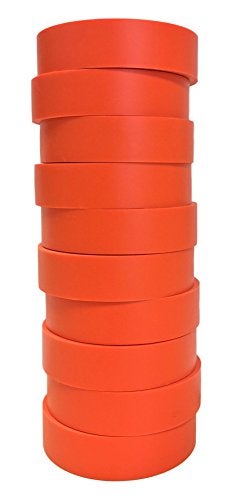 TradeGear Orange 10 Pack - UL Listed Colored Electrical Tape, 60 ft x 3/4 in, 600V, Flame Retardant, Waterproof, Rubber Adhesive - Phase Marking, Wire ID, Automotive - Image 1