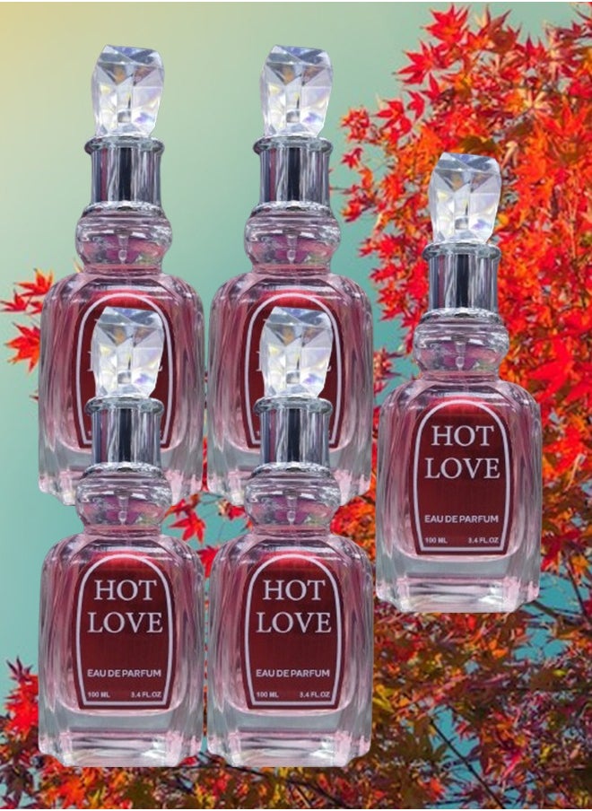 هوت - 5 قطع عطر هوت لاف 100 مل - Image 1