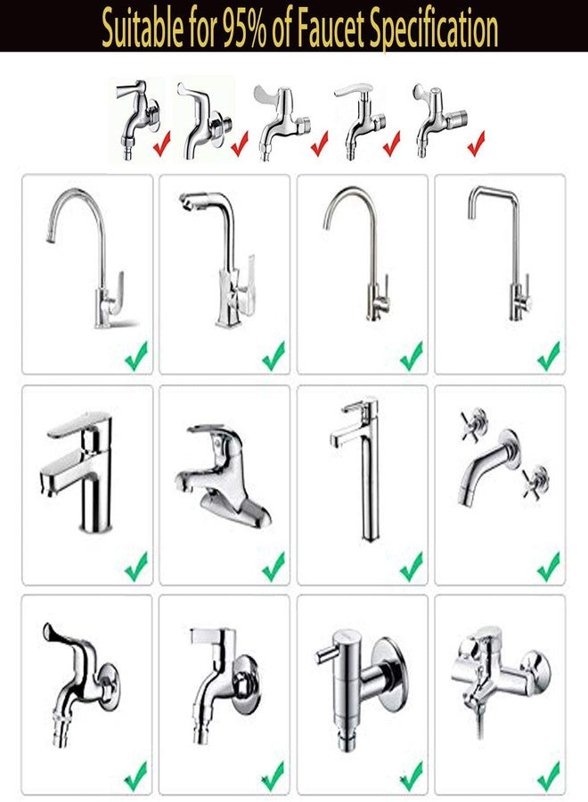 PLENARO 360 Degree Rotating Water-Saving Sprinkler, Faucet Aerator, Adjustable Head Nozzle Splash-Proof Filter Extender Sprayer for Kitchen, Bathroom (SHORT) - Image 4