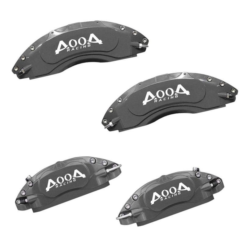 AOOA Aluminum Volcanic Grey Caliper Covers White Character Fits 20112023 Dodge ChargerChallengerChrysler 300 Front Double Piston