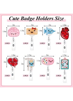 Henoyso 60 Pcs Nurse Badge Reel Nurse Keychain Retractable Badge Holders Nursing Cna Week Gift Doctor Nurse Gift Nursing Gift Nurse Party Favor Cna Appreciation Gifts(Vibrant)  - Image 2