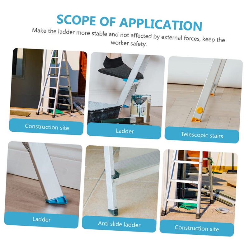 3Pcs Waterproof Rubber Ladder Feet Covers Non Slip Replacement Pads for Aluminum Bamboo Ladders - Image 5