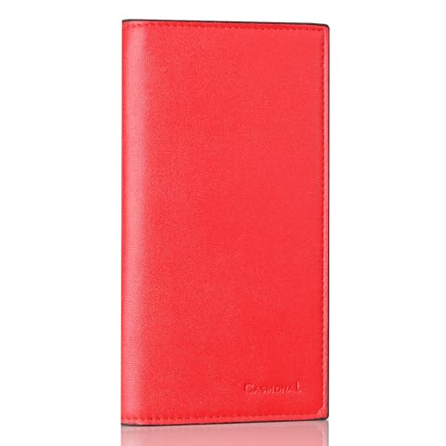 CASMONAL Premium Leather Checkbook Cover for Men and Women Checkbook Holder Wallet RFID Blocking - Image 1