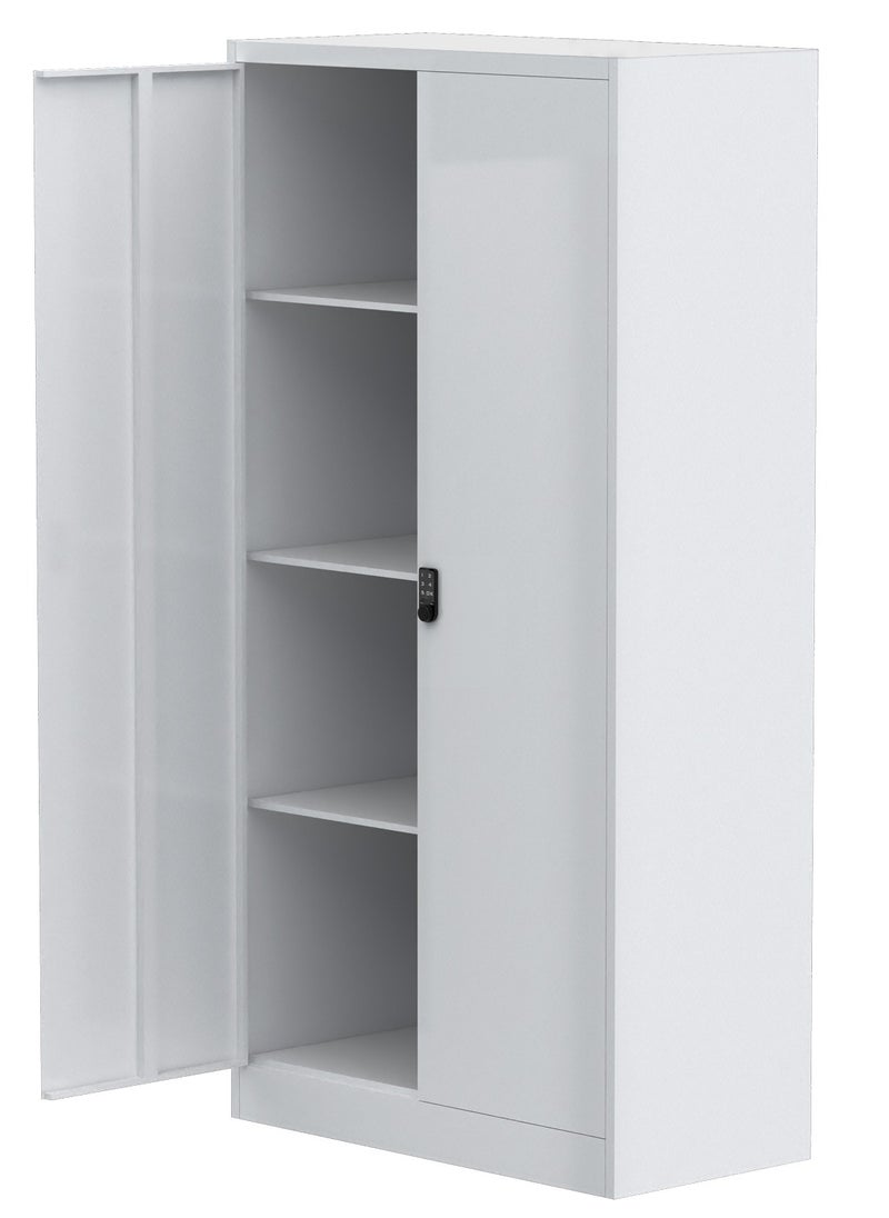 Mahmayi Modern Digital Cupboard - Secure, Stylish, and Adjustable Storage Solution for Documents, Home, and Office - White