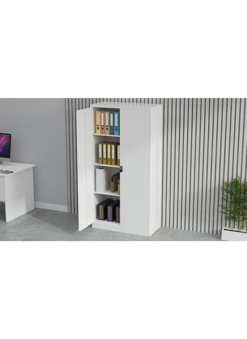 Mahmayi Modern Digital Cupboard - Secure, Stylish, and Adjustable Storage Solution for Documents, Home, and Office - White