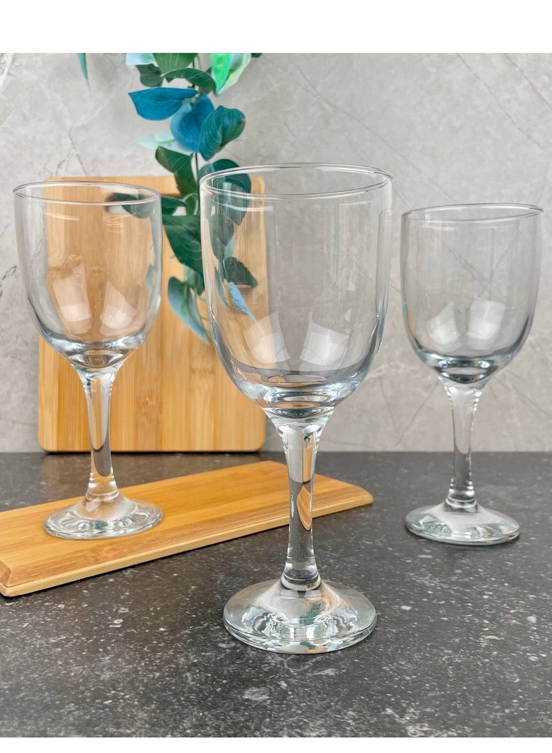 LAV 3 Pieces Tokyo Wine Glass Set 365 Ml - Clear - Image 5