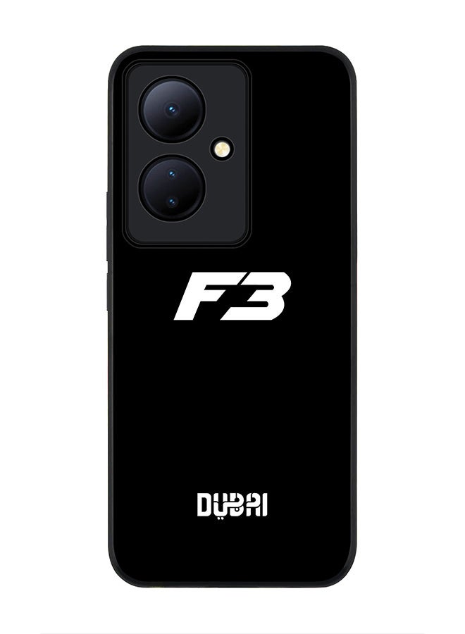 Stylizedd Rugged Black edge case for Vivo V29 Lite, Slim fit Soft Case Flexible Rubber Edges Anti Drop TPU Gel Thin Cover-  Faz3 Dubai Black - Image 1