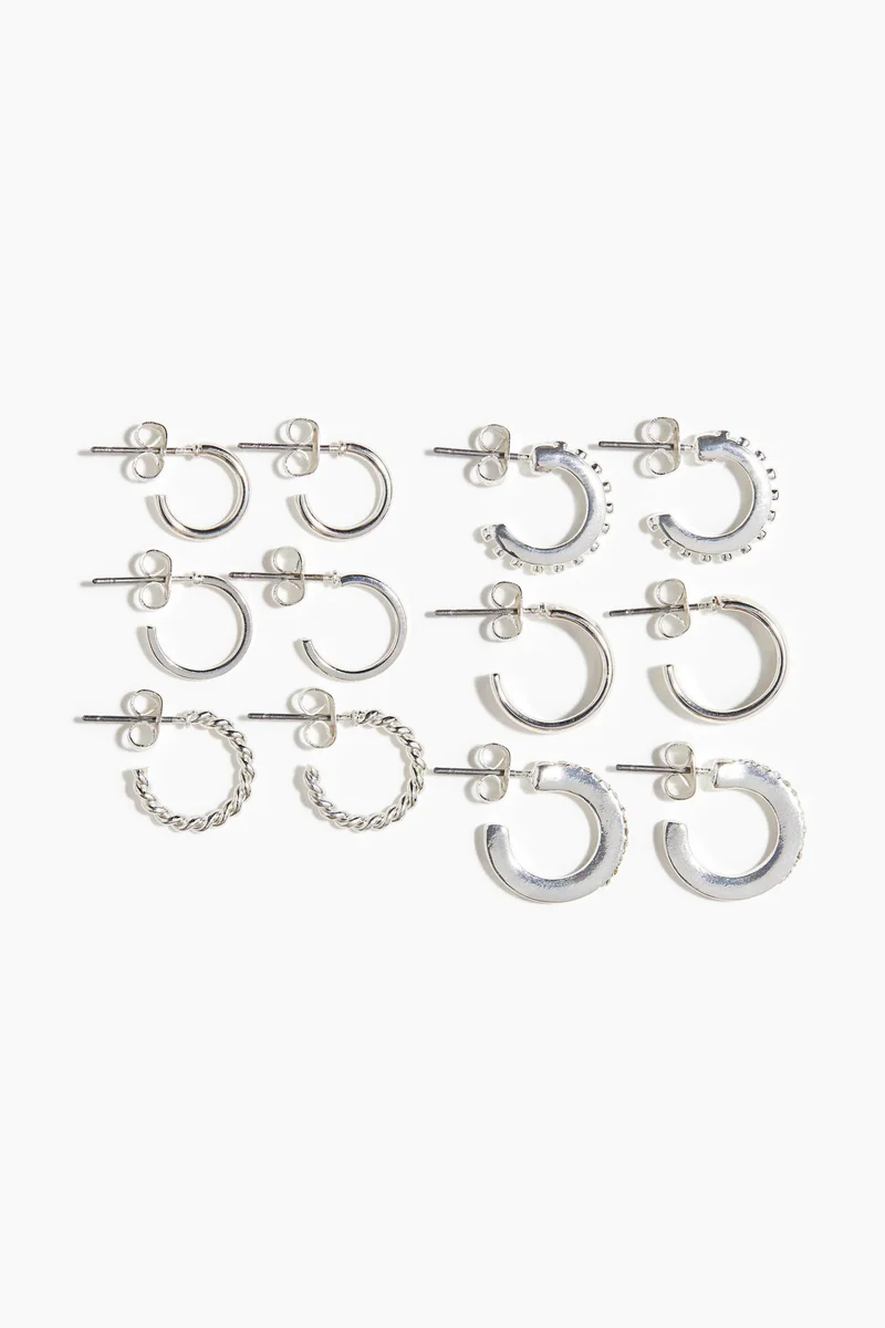 H&M 6 pairs hoop earrings
