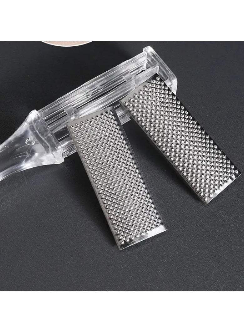 جلوسكي ملف القدم من الفولاذ المقاوم للصدأ, أداة علاج الأسفل لإزالة الكالوس والجلد الميت, مزدوج الجانبين القدم كاشح, الكالوس إزالة الكعب أكثر سلاسة - Image 4