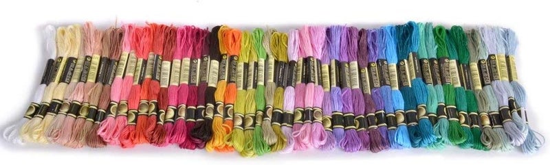 klarako Embroidery Thread, 100% Cotton, 50 x Assorted Coloured Skeins - Image 4