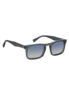 TOMMY HILFIGER Men's UV Protection Rectangular Shape Acetate Sunglasses TH 2068/S BLUE 39 - Lens Size: 39.4 Mm - Grey  - Image 2