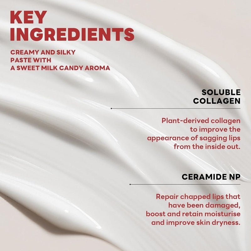 Tenmokus Milk Collagen Lip Sleeping Mask,with 100 pieces of lip mask paper,- Overnight Repair for Dry, Cracked Lips & Dark Lines - Image 3