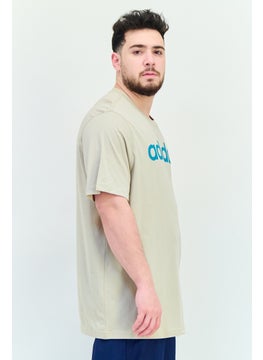 Adidas Men Sportswear Fit Short Sleeves Training T-Shirts, Sand  - Image 2