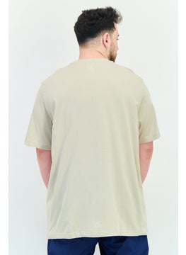 Adidas Men Sportswear Fit Short Sleeves Training T-Shirts, Sand  - Image 3