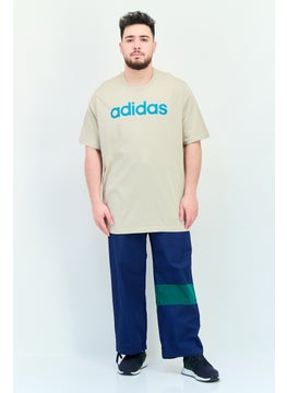 Adidas Men Sportswear Fit Short Sleeves Training T-Shirts, Sand  - Image 4