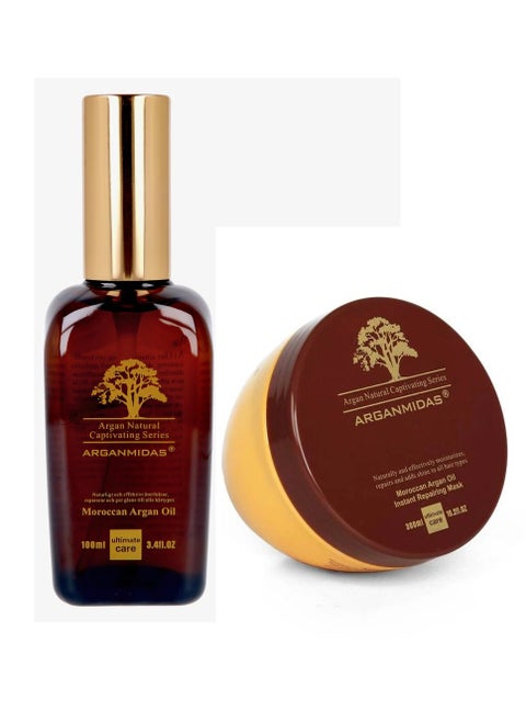 Argan serum and mask set from Argan Midas hair care