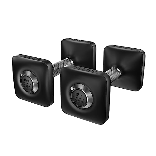 Peloton Dumbbells | Ergonomically Designed Pair of Cast Iron Weights With Urethane Coating and Nonslip Grip, Available in Set of Two - 5 lb, black - Image 1