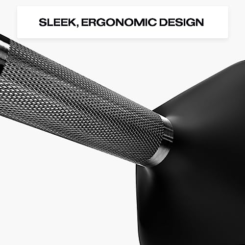Peloton Dumbbells | Ergonomically Designed Pair of Cast Iron Weights With Urethane Coating and Nonslip Grip, Available in Set of Two - 5 lb, black - Image 5