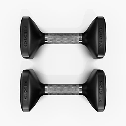 Peloton Dumbbells | Ergonomically Designed Pair of Cast Iron Weights With Urethane Coating and Nonslip Grip, Available in Set of Two - 5 lb, black - Image 2