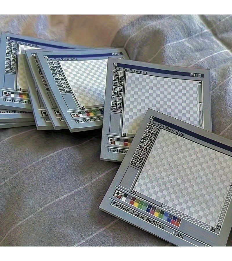 Vintage Computer Sketch Adhesive Notes Set Of 2 Notepad Office Home School - Image 2