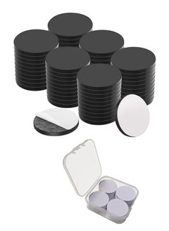 Generic 100 Pcs Round Magnets with Adhesive Backing Flexible Self Adhesive Magnets for Crafts Small Sticky Magnetic Dots for Hanging Light Objects DIY School Office Home  - Image 1