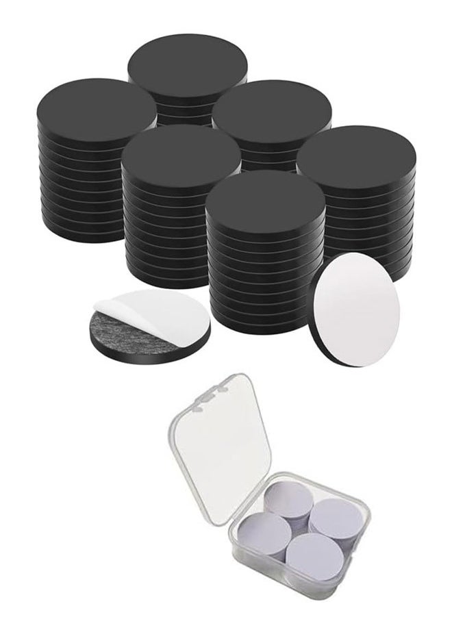 Generic 100 Pcs Round Magnets with Adhesive Backing Flexible Self Adhesive Magnets for Crafts Small Sticky Magnetic Dots for Hanging Light Objects DIY School Office Home  - Image 1