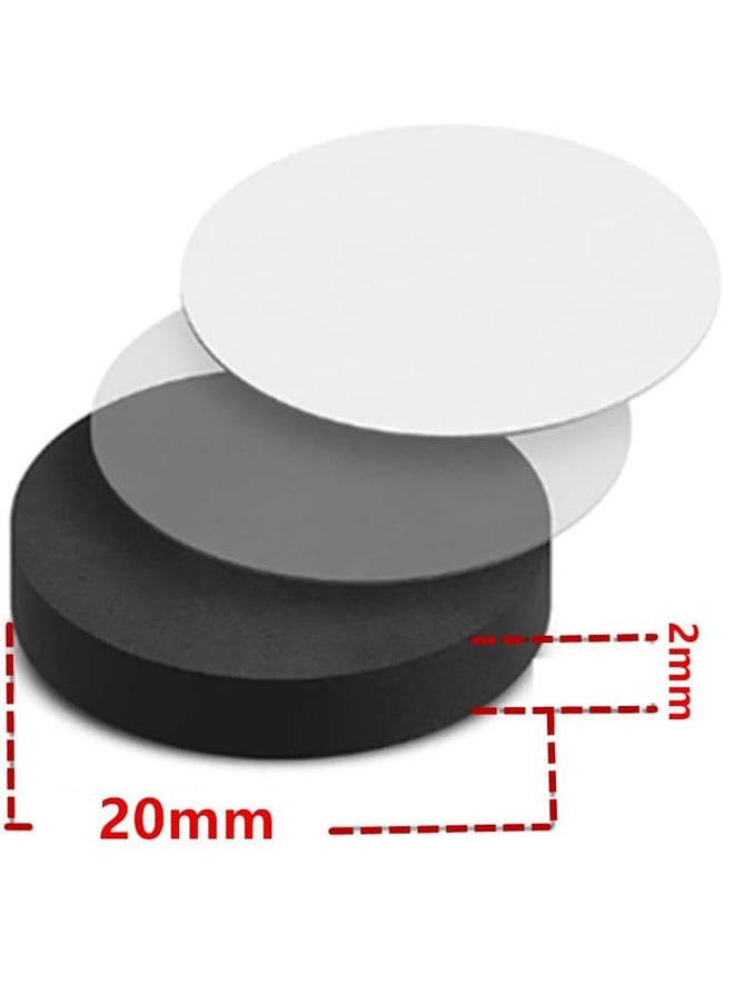 Generic 100 Pcs Round Magnets with Adhesive Backing Flexible Self Adhesive Magnets for Crafts Small Sticky Magnetic Dots for Hanging Light Objects DIY School Office Home  - Image 2