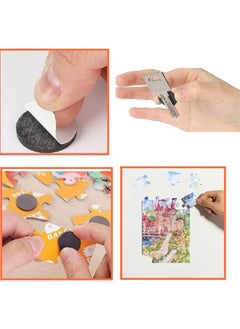 Generic 100 Pcs Round Magnets with Adhesive Backing Flexible Self Adhesive Magnets for Crafts Small Sticky Magnetic Dots for Hanging Light Objects DIY School Office Home  - Image 3