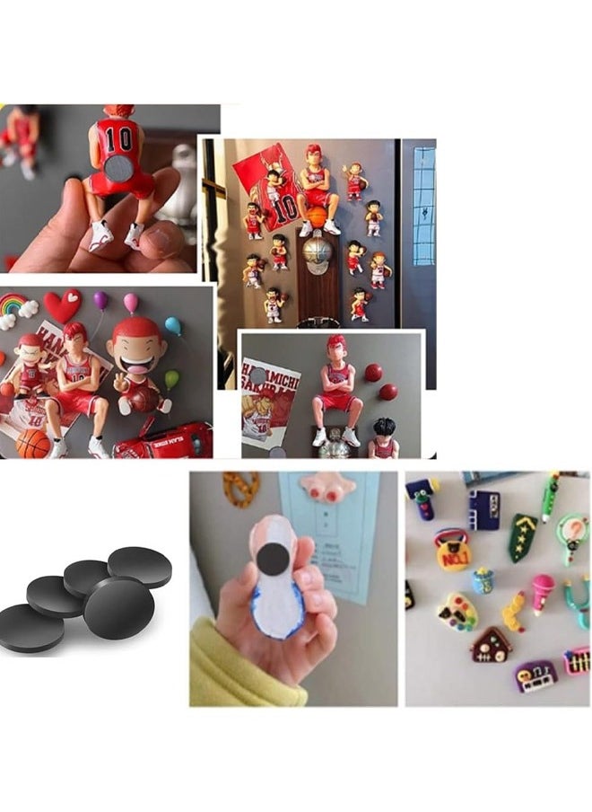 Generic 100 Pcs Round Magnets with Adhesive Backing Flexible Self Adhesive Magnets for Crafts Small Sticky Magnetic Dots for Hanging Light Objects DIY School Office Home  - Image 4