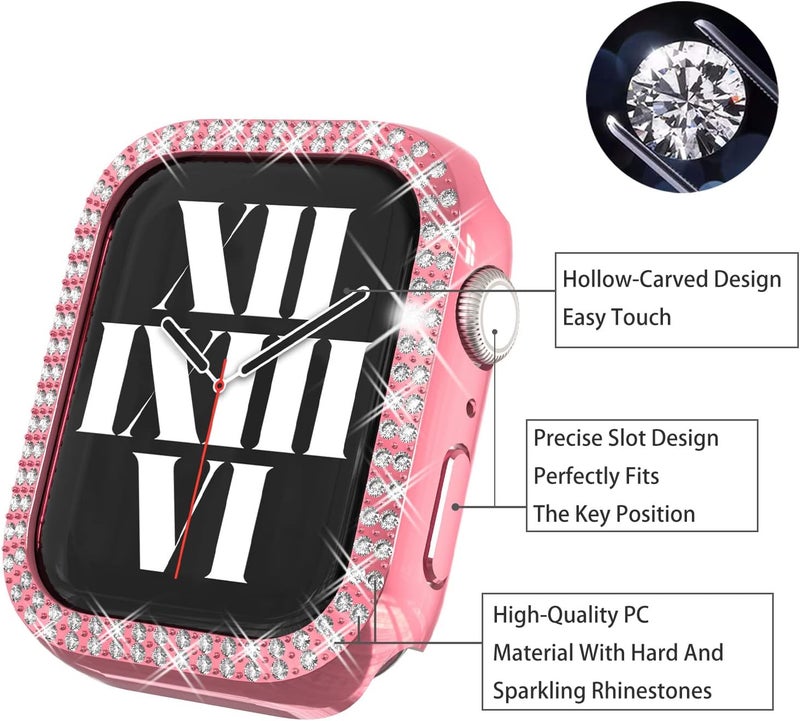 FULLIFE 6-Pack for Apple Watch Ultra 3/2/1 Case Series 11 10 9 8 7 6 5 4 3 2 1 SE3 49/45/44/42/41/40/38mm Bling Face Cover Sparkling Frame for iWatch Women - Image 2