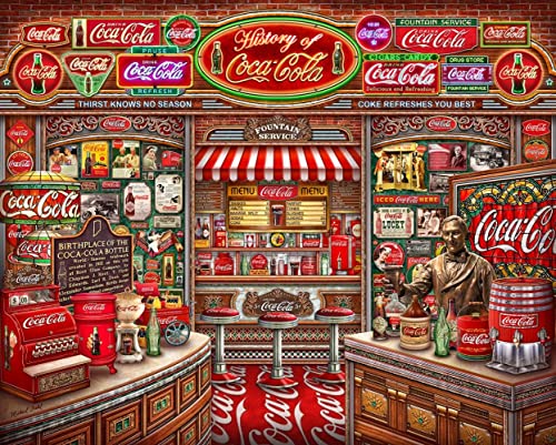 Springboks 1000 Piece Jigsaw Puzzle Coca Cola History Made in USA - Image 1