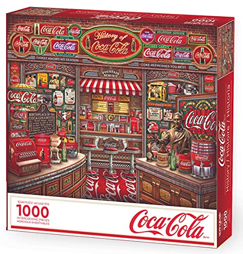 Springboks 1000 Piece Jigsaw Puzzle Coca Cola History Made in USA - Image 5
