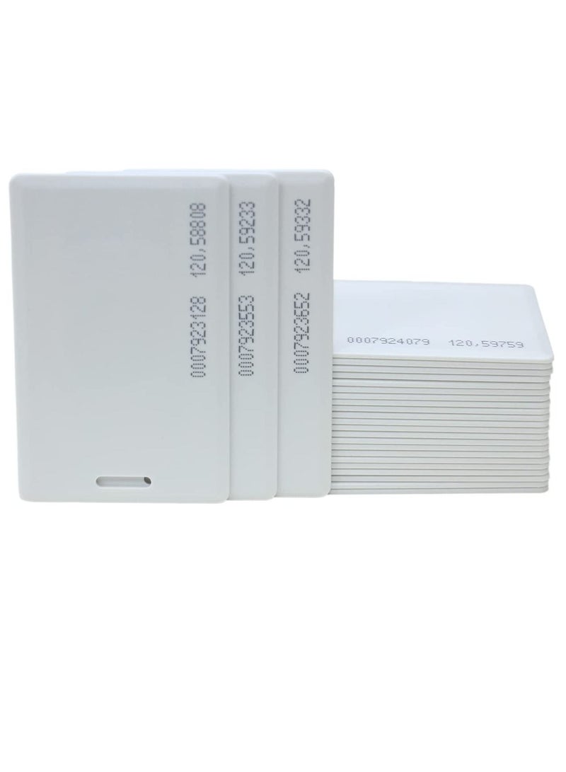 بطاقات RFID 125khz TK4100 (للقراءة فقط) متوافقة مع بطاقات EM4100 Clamshell ID القريبة (20 بطاقة)