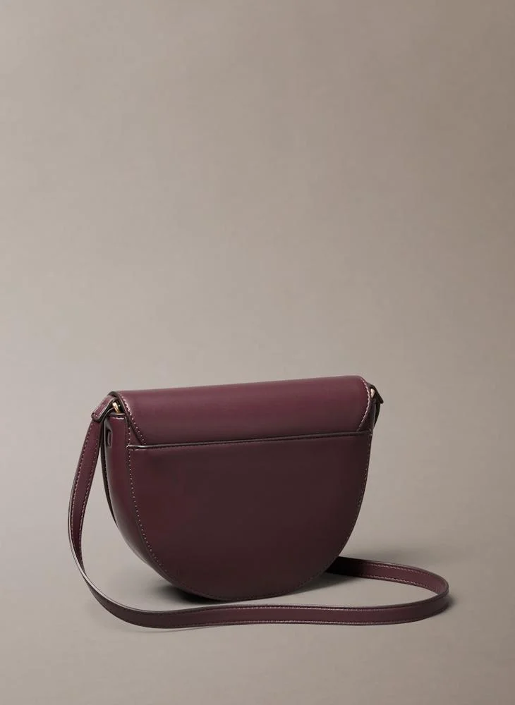 CALVIN KLEIN Logo Raised Saddle Crossbody