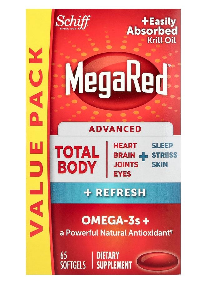 Schiff MegaRed® Advanced Total Body + Refresh  65 Softgels  - Image 1