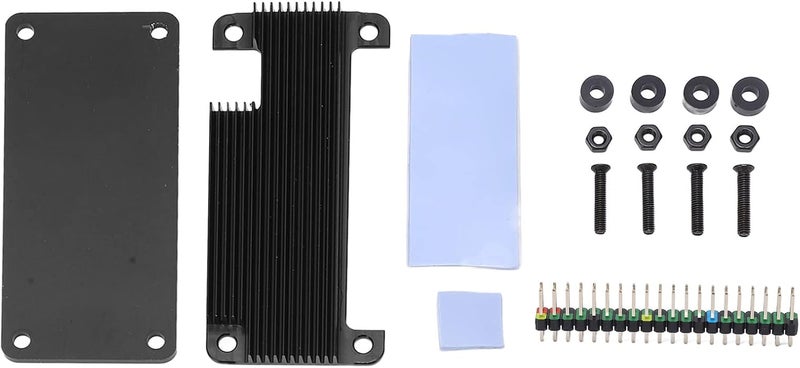 LiebeWH Protective Case for Zero 2W Enclosure Housing Casing Built in Heat Sink Quick Cooling Accessory (Black Shell Colourful Pin Header) - Image 1