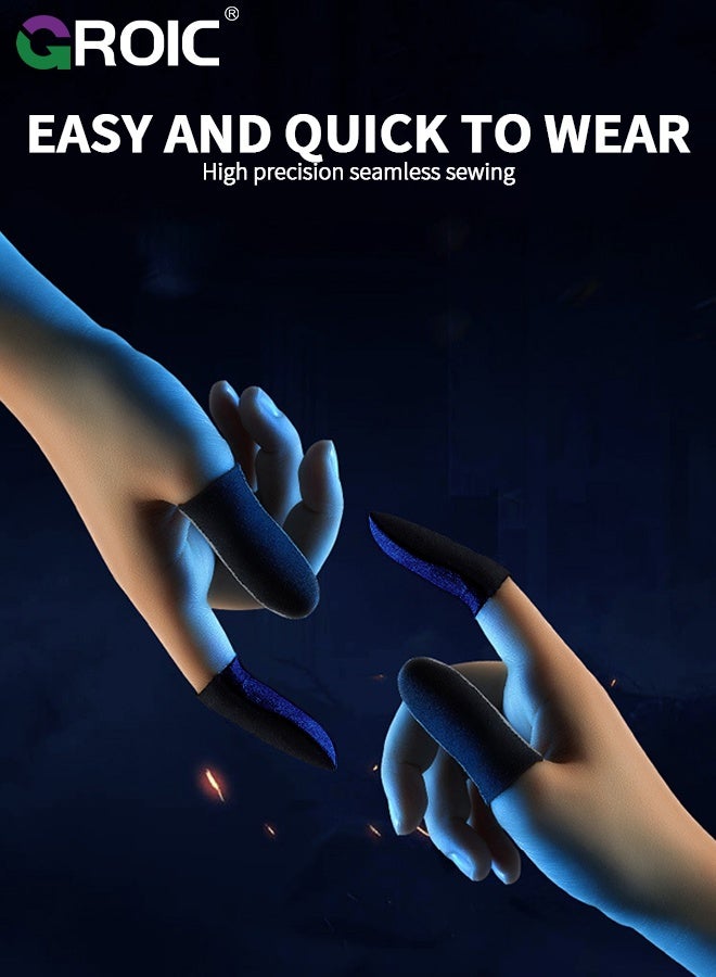 GROIC 40 Pack Finger Sleeves for Mobile Gaming, Silver Fiber Thumb Sleeves Protector Phone Gaming, Smooth Operation & Highly Touch-Responsive, Anti-Sweat  - Image 3