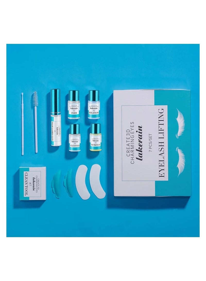 lakerain 7-Pieces Advanced Longlasting Lash Lift Eyelash Perming Mixed Eyelash Lifting Curler and Perming Kit with Nutrition Set for Women - Image 5