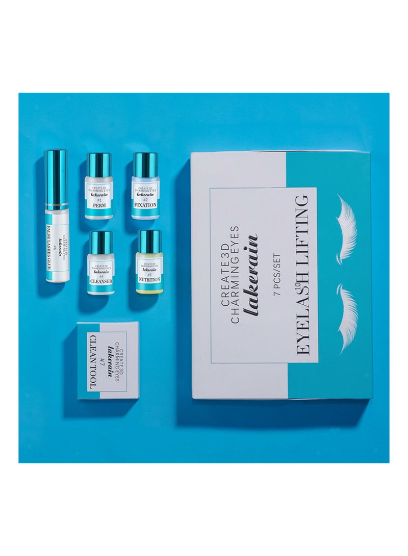 lakerain 7-Pieces Advanced Longlasting Lash Lift Eyelash Perming Mixed Eyelash Lifting Curler and Perming Kit with Nutrition Set for Women - Image 4