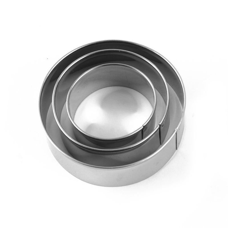 Lexazo Cookie Cutter Stainless Steel Cookie Cutter with 4 Shape 3 Sizes Heart Round Star and Flower 12 Pieces - Image 2