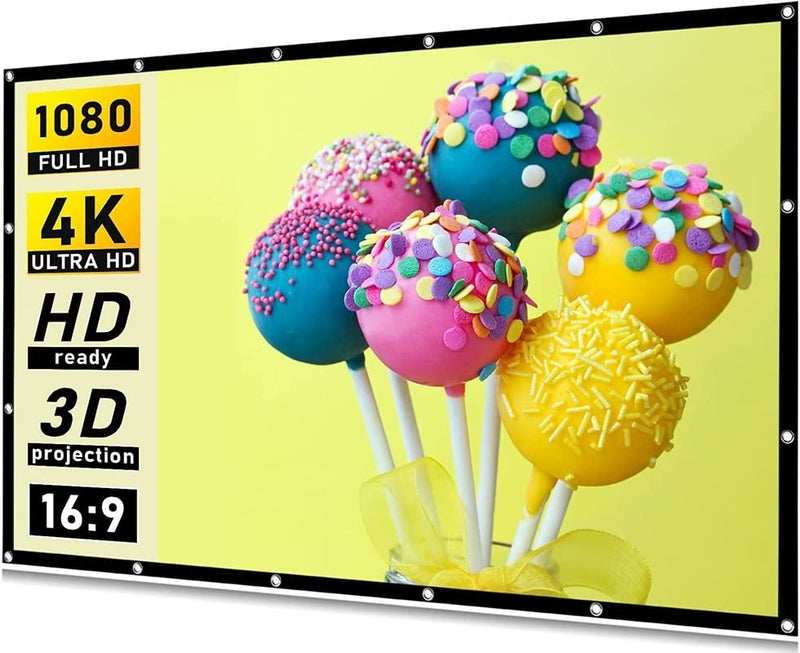 Vilro 150-inch Portable HD Projector Screen Ratio 16:9 Projection Screen Foldable Thick Durable for Outdoor Home Theater-A+1 - Image 1