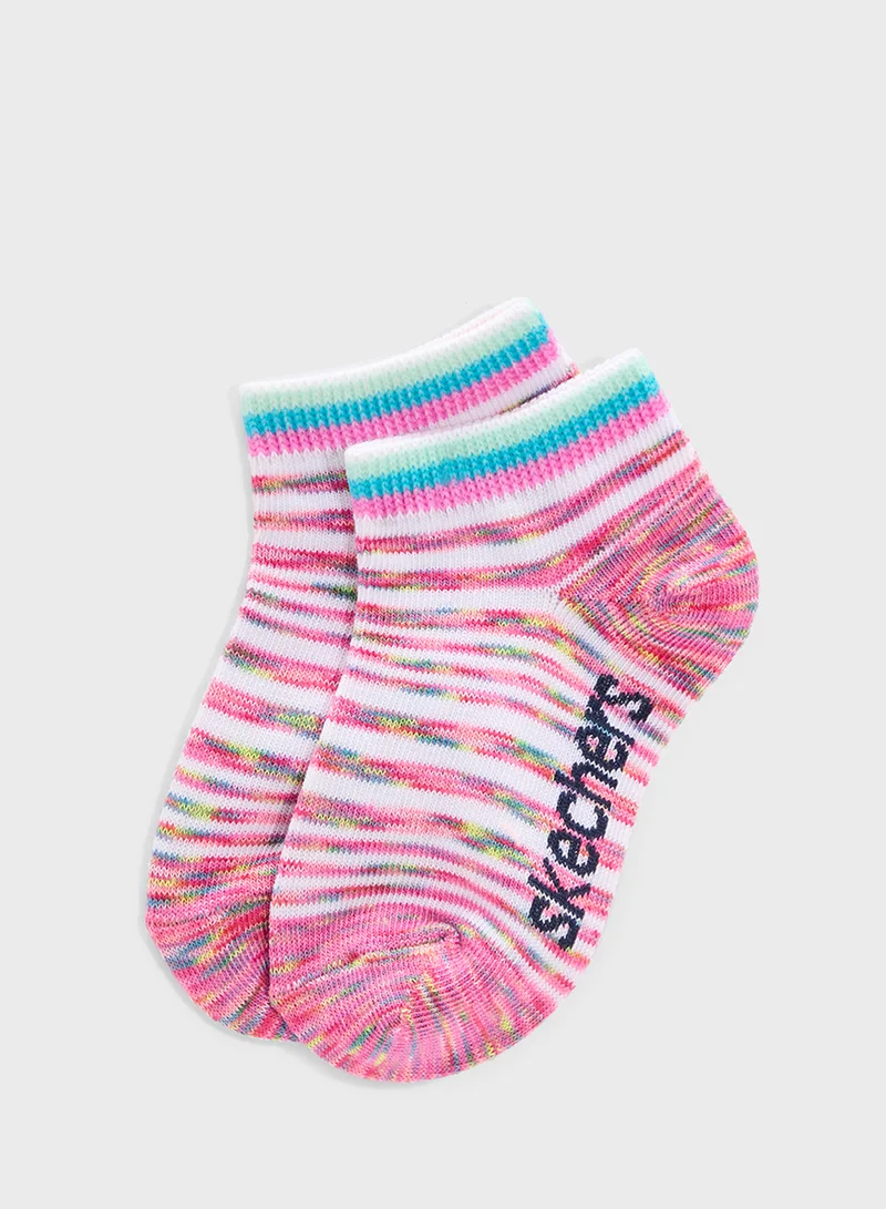 SKECHERS Kids 6 Pack Non Terry Socks