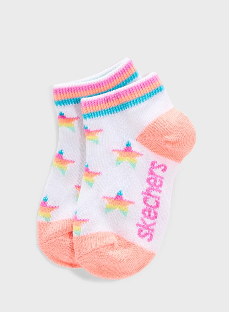 SKECHERS Kids 6 Pack Non Terry Socks