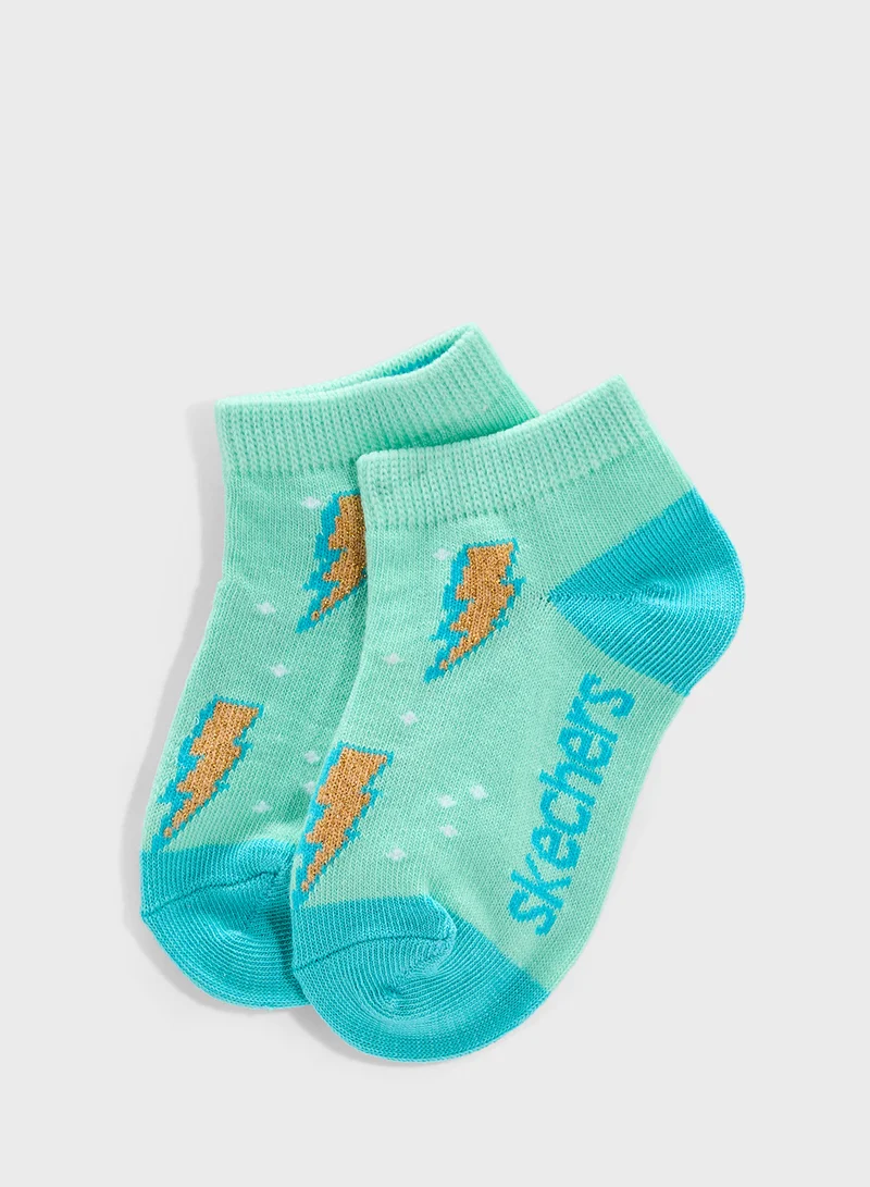 SKECHERS Kids 6 Pack Non Terry Socks