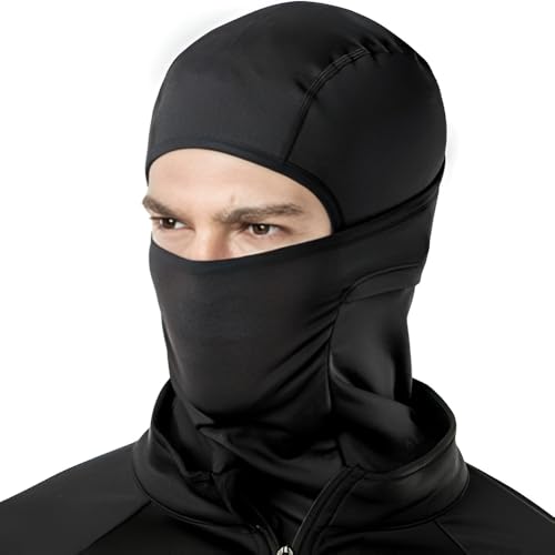 AUTOFRILL Full Face Helmet Mask for Men | UV Protected Balaclava for Bikers | Bike Riding & Cycling Face Cover | Dust & Sun Protection Under Helmet Mask for Men & Women (Pack of 1) Black - Image 1