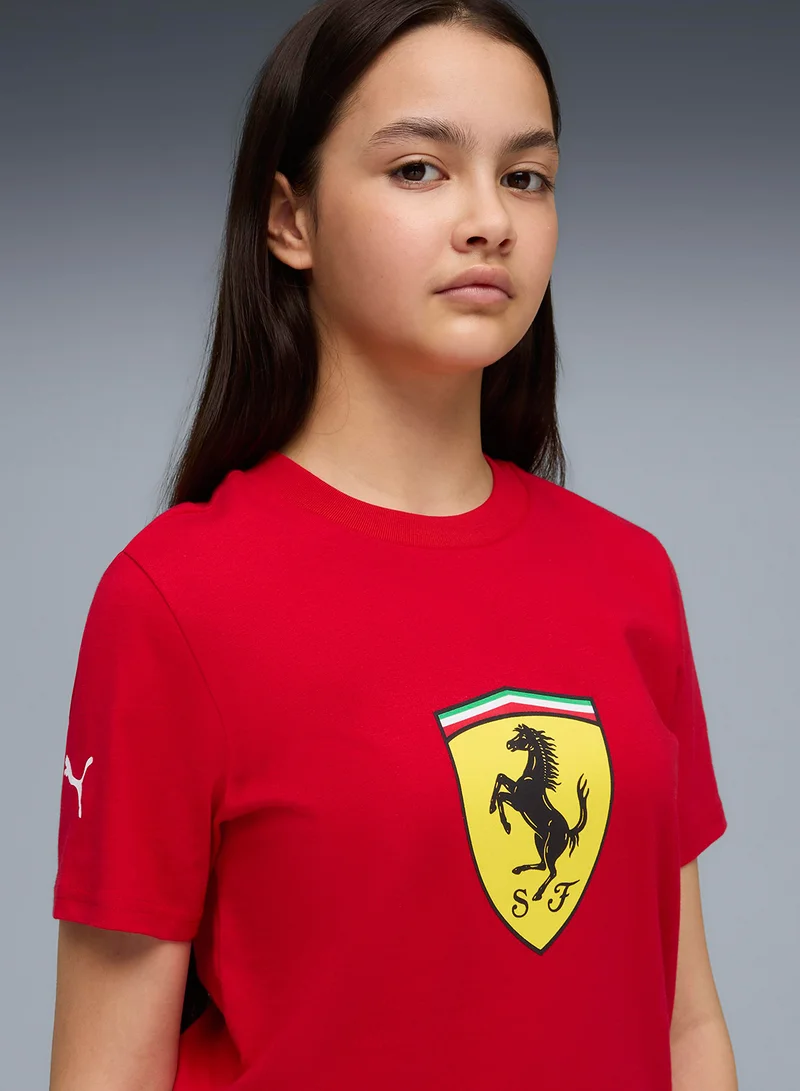 بوما Youth Ferrari Colored Shield T-Shirt