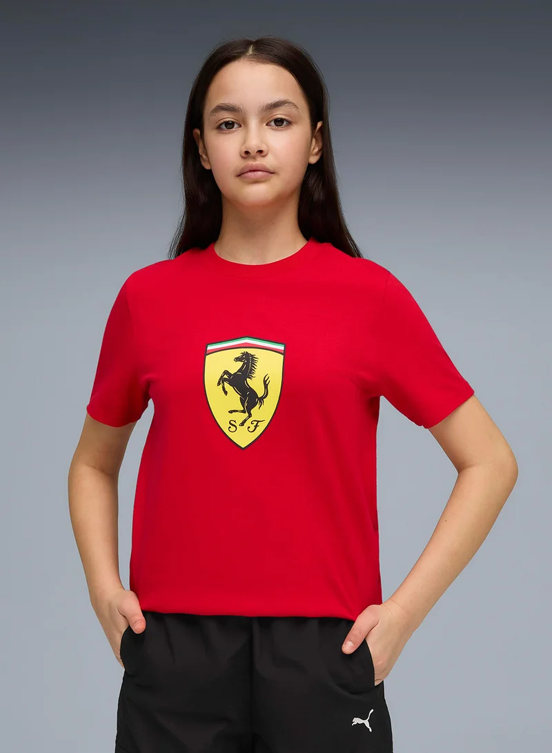 بوما Youth Ferrari Colored Shield T-Shirt